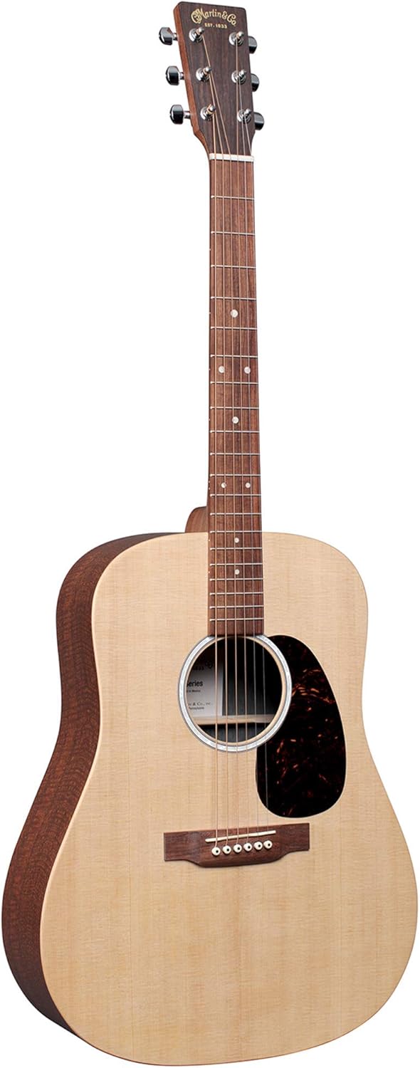 Martin Guitar X Series D-X2E Acoustic-Electric Guitar with Gig Bag, Sitka Spruce and KOA Pattern High-Pressure Laminate, D-14 Fret, Performing Artist Neck Shape HPL Mahogany Back/Side