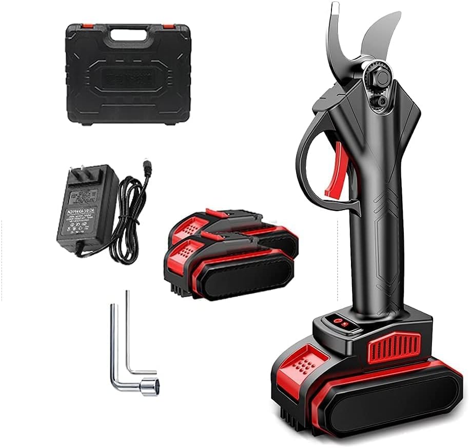 Electric Pruning Shears Pruning Shears Battery Powered SK5 Blade Sharp and Blade Large Capacity Lithium Battery Easy Pruning of 0-30mm Branches Safety Switch Function