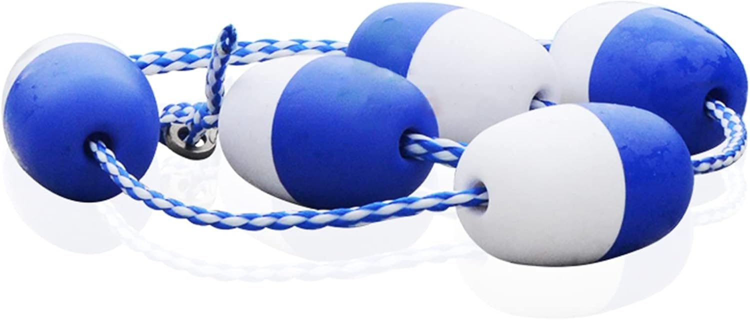 Pool Safety Rope, Pool Rope Pool Safety Rope and Float Kit, 1-10 M Floating Buoy Line Accessories with 2 Pre-Assembled Stainless Hooks, for Inground Swimming Pool