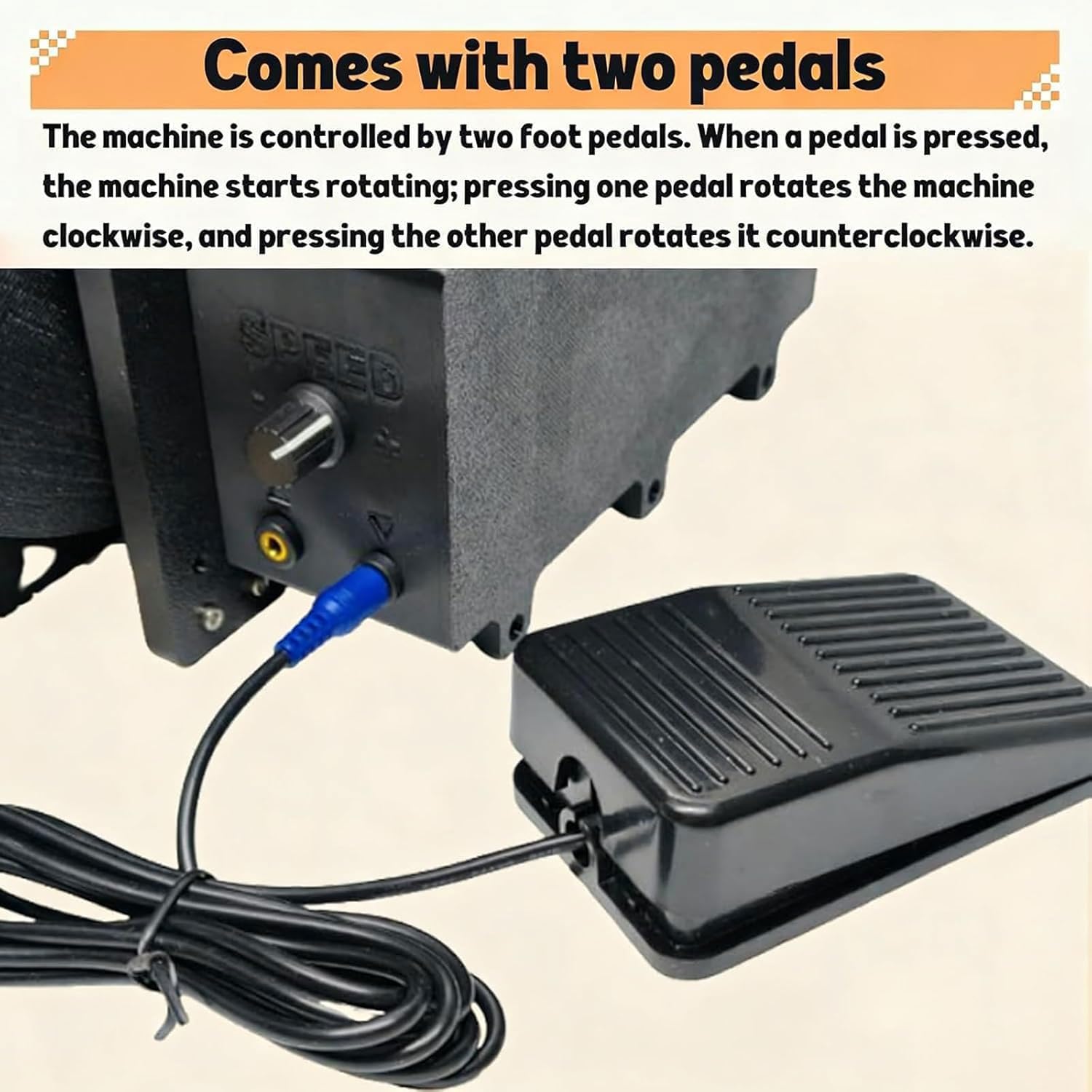 JOSBY Electric Wool Combing Machine, Wool Drum Carder Fiber Carding Machine, Adjustable Forward & Reverse Speed, with Foot Pedal, Fast Color Mixing Wool Blending Wheel, for DIY Wool Felt, Handicrafts