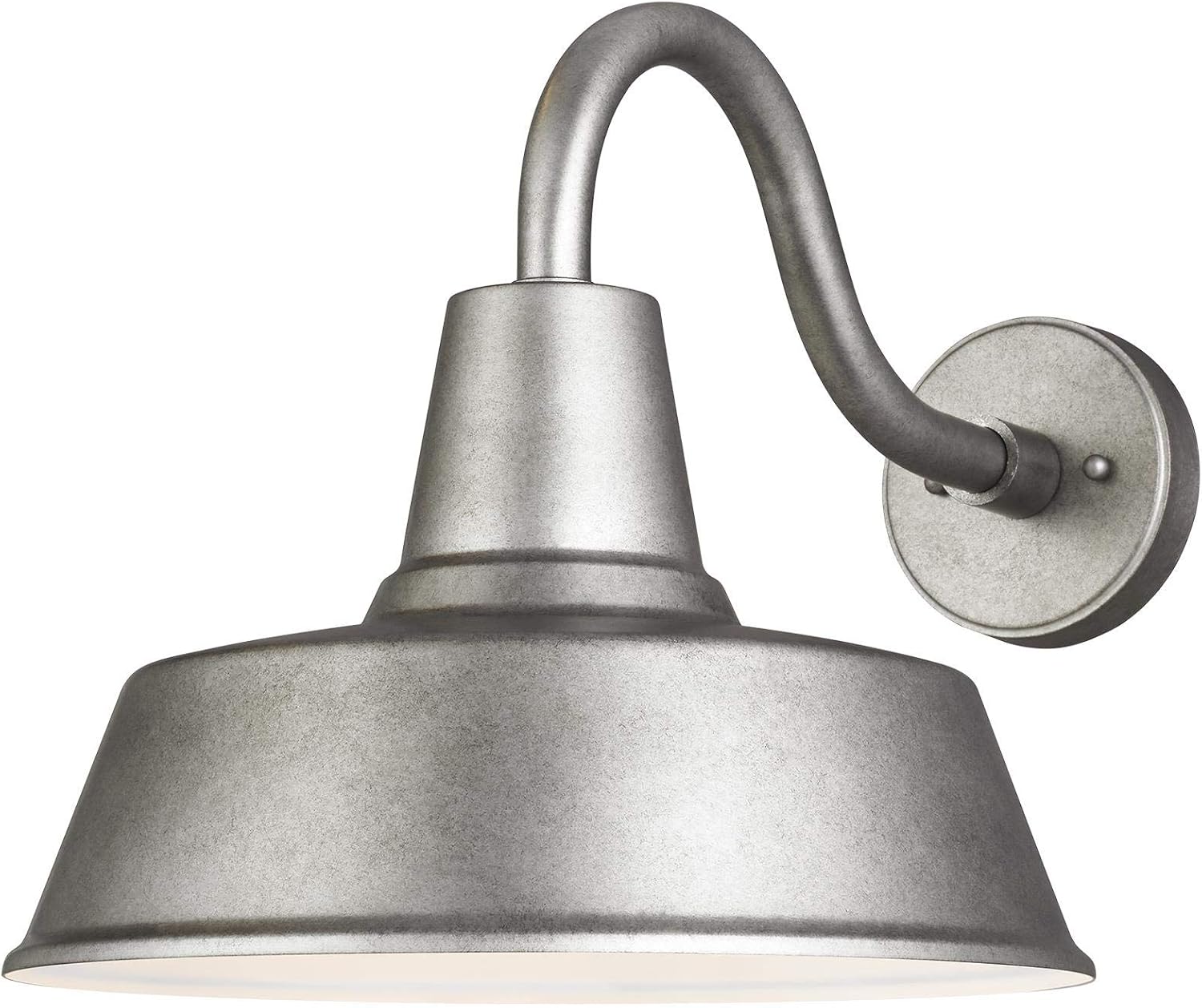 Sea Gull Lighting 8737401-57 Barn Light Outdoor Wall Sconce, 75 Watts, Weathered Pewter, Large one Light