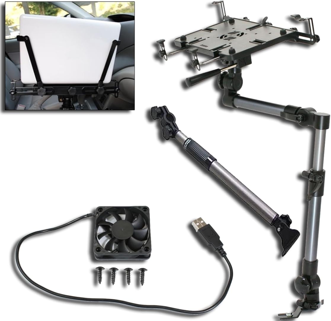 Mobotron MS-526B Heavy Duty Laptop Mount Holder for Cars, Trucks, SUVs, and other Applications with Complete Accessory Package