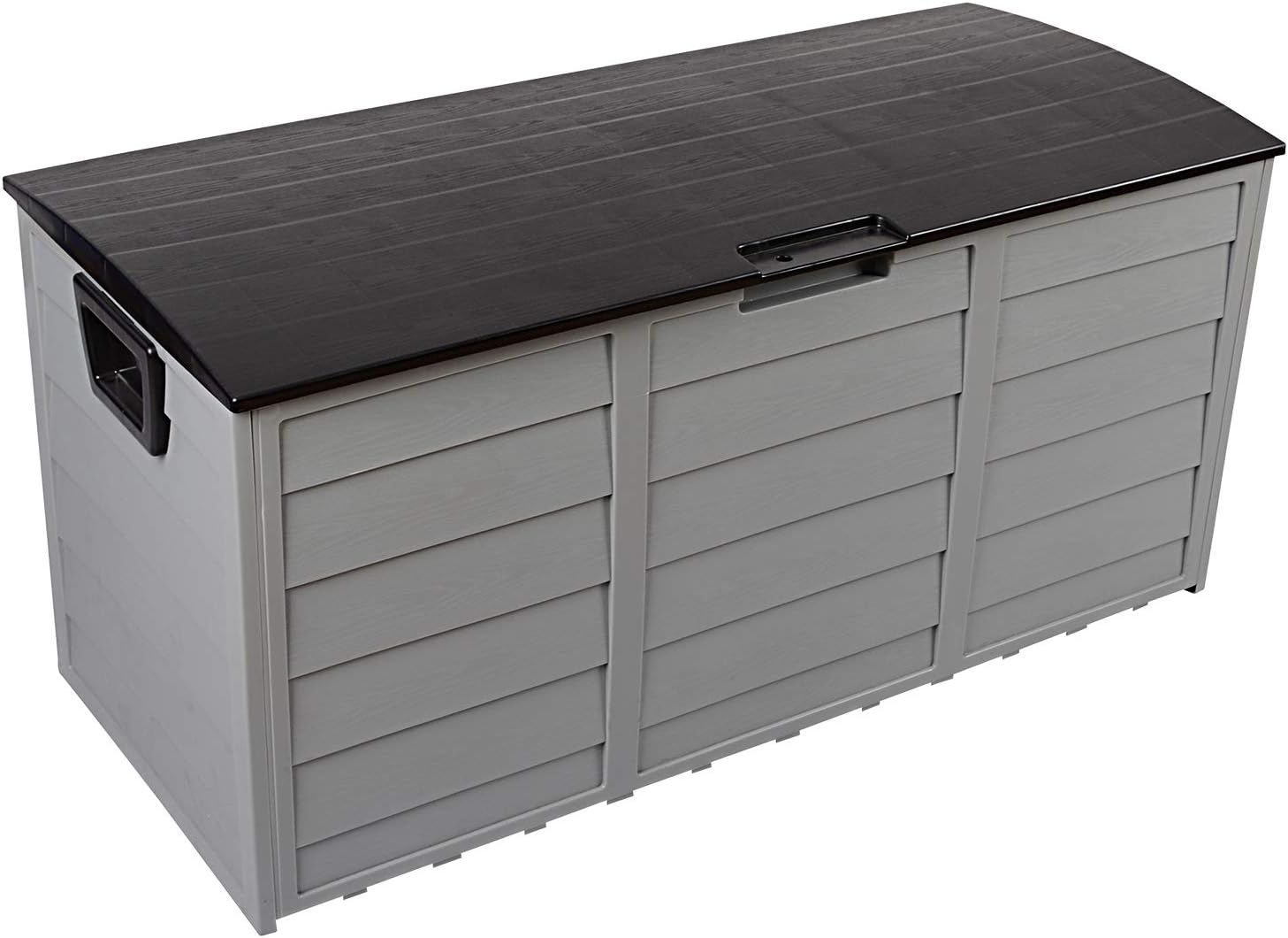 Deck Box, 75Gallon Large Resin Deck Box,Waterproof Outdoor Storage, Indoor Outdoor Organization for Patio Furniture, Garden Tools,Grey