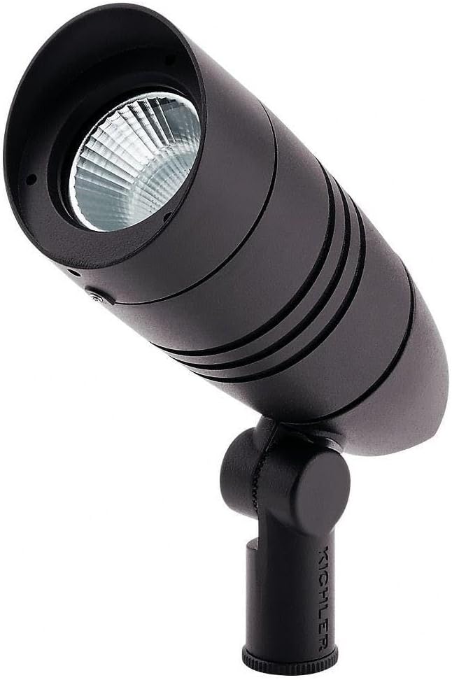 Kichler 16213AZT30 C-Series 10W 40 Degree 1 LED Accent Light, 3000K, 7-inch, Textured Architectural Bronze