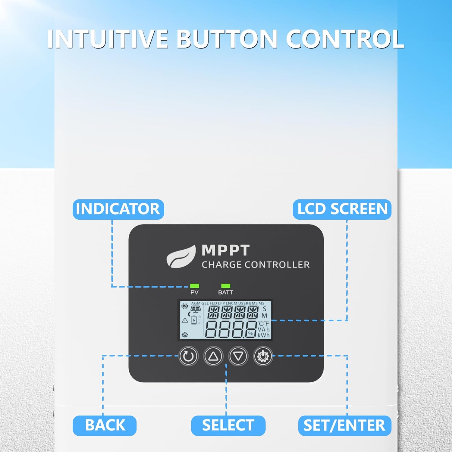 Epever 60A Mppt Solar Charge Controller PV 150V TEP Series 12v/24v/48v Battery System Compatible.