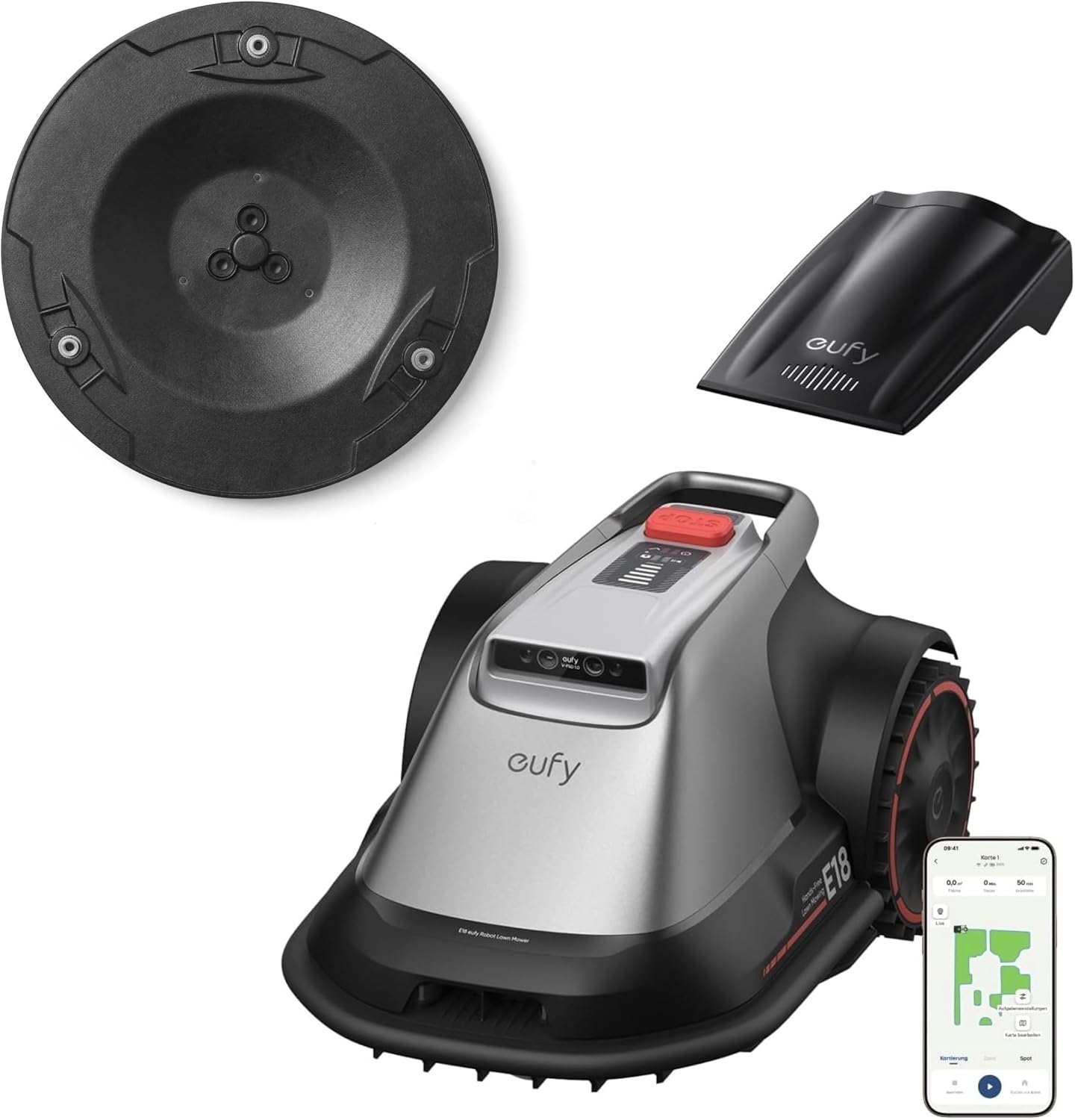 eufy E18 Robot Lawn Mower with 0.3 Acres + eufy Robot Lawn Mower Series Accessory, Blade Disc for Robotic Lawn Mower E15/E18