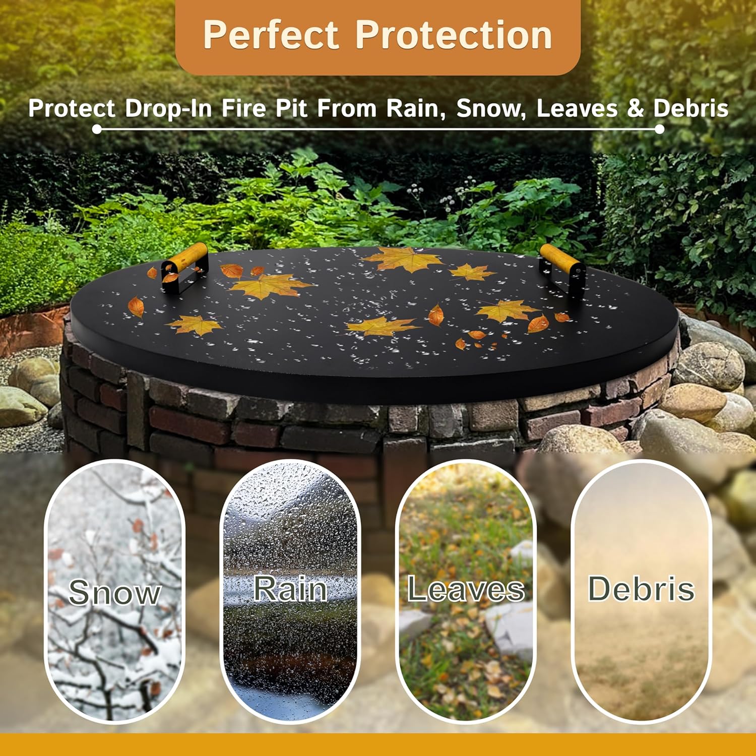 Simond Store Fire Pit Cover Round 38