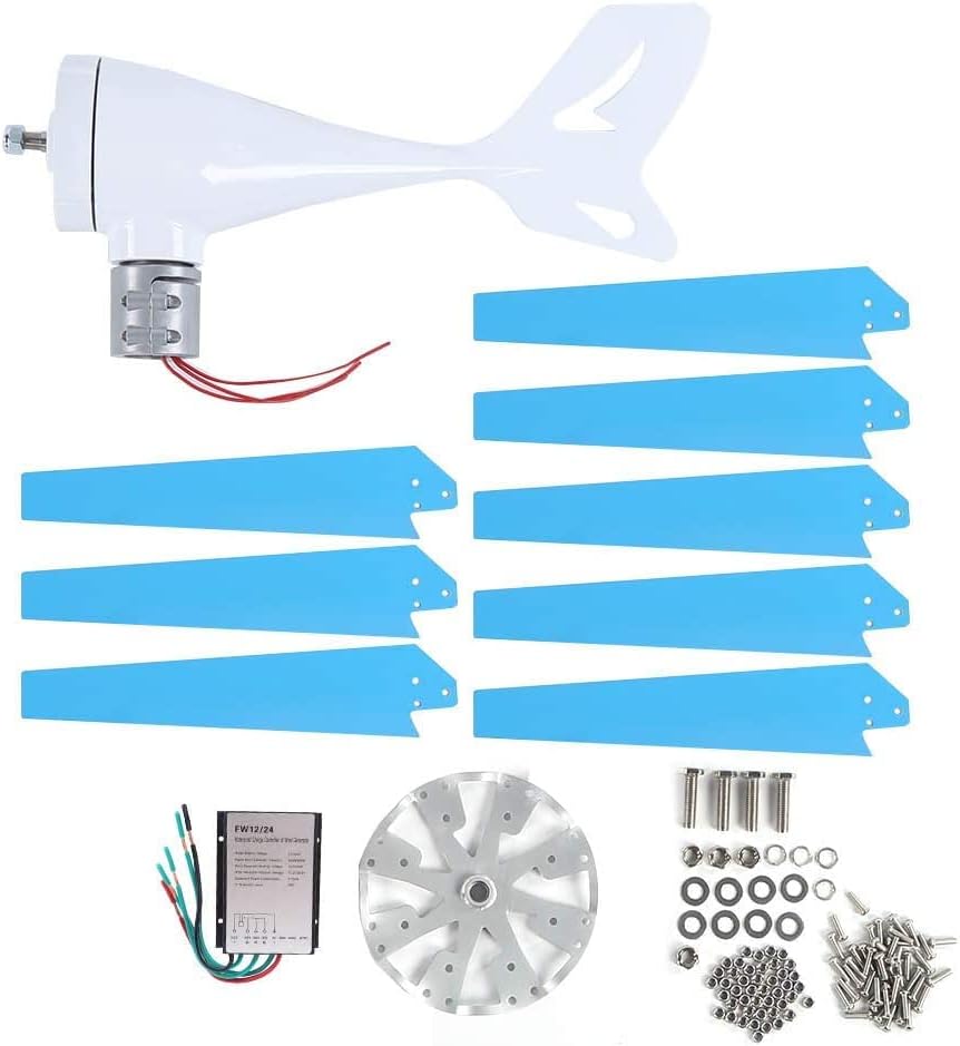 Wind Power Generator, with Controller 10000W Wind Turbine Generator, Solar Wind System Cabins Homes for Home Boats Terraces