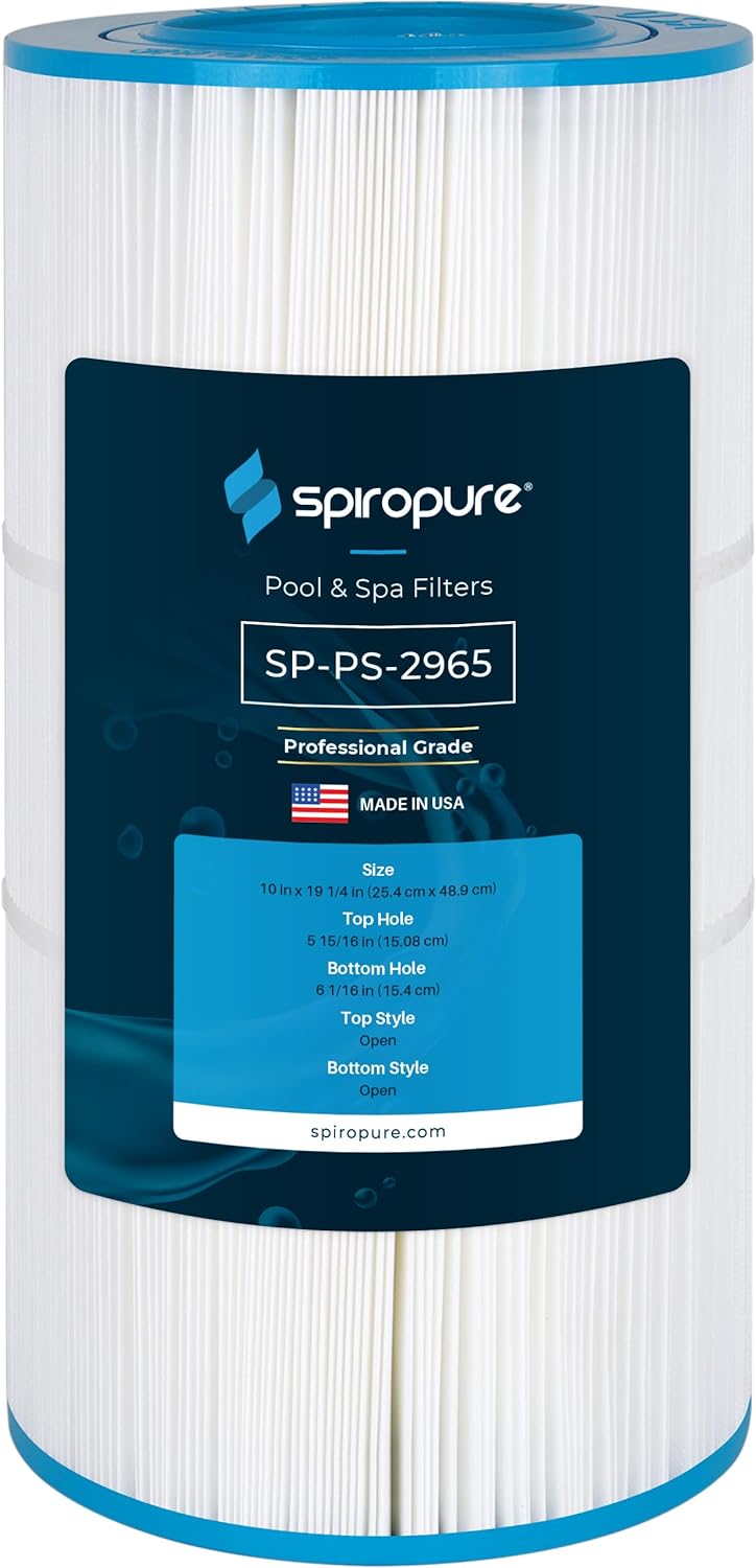SpiroPure Replacement for Waterway Clearwater 817-0100 Filbur FC-2965 Pleatco PWW100 Unicel C-9402 Leisure Bay WW100 111832 Hot Tub Spa Pool Filter Cartridge