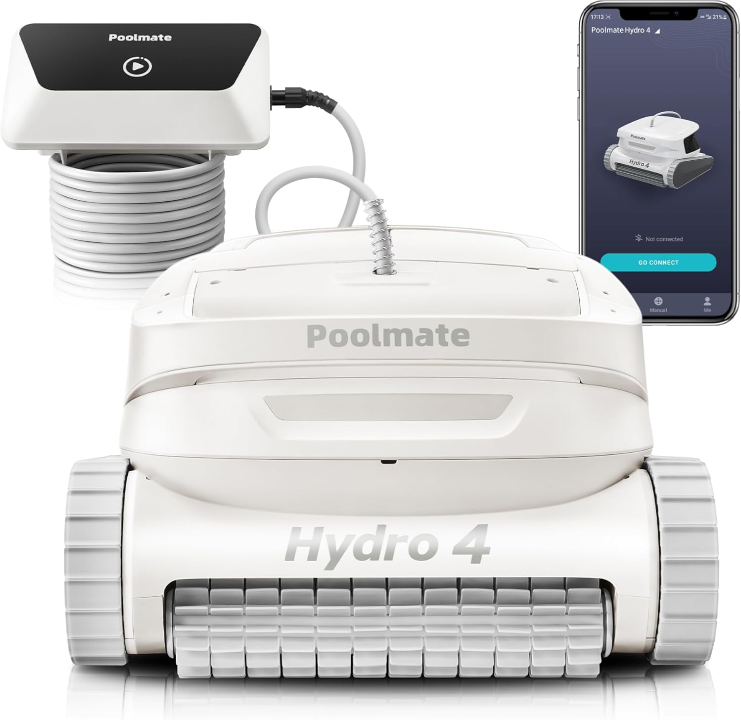Chasing Hydro 4 Inground Pool Vacuum Cleaner | 50ft Corded Pool Robot for Floor, Wall & Waterline Cleaning | Smart App Control | 5070 GPH Suction Perfect for Pool Opening Season