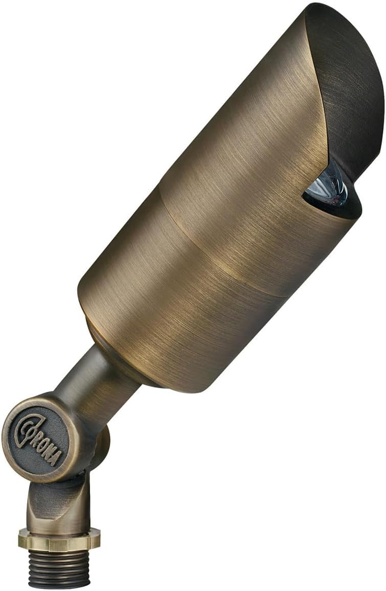 DripWorks Corona Outdoor Landscape Lights for Yard |12V LED Lighting Fixture | Directional Garden Patio Spot Up Light (Antique Bronze, 1PC-Pack W/O Bulb)