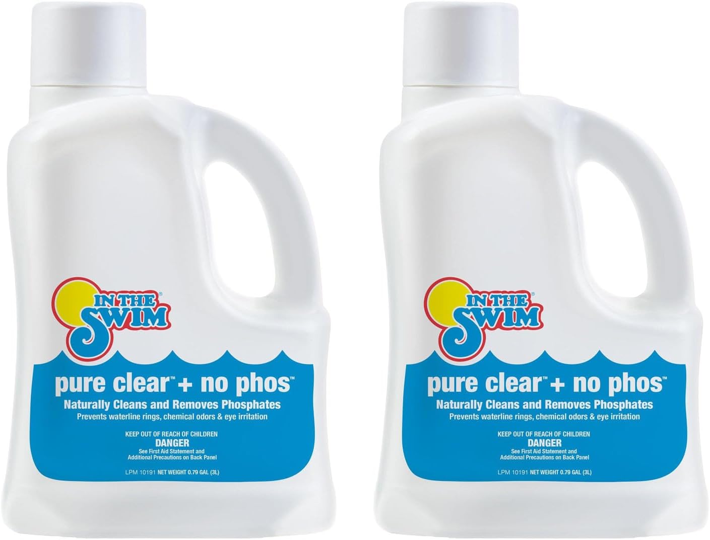 In The Swim - Pure Clear + No Phos - Reduces Phosphates & Removes Non-Living Matter for Clearer Water - 3 Liter - 2-Pack
