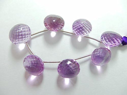 Natural Pink Amethyst 10x12-13x14 MM Feceted Onion Shape 7 Pcs Strand