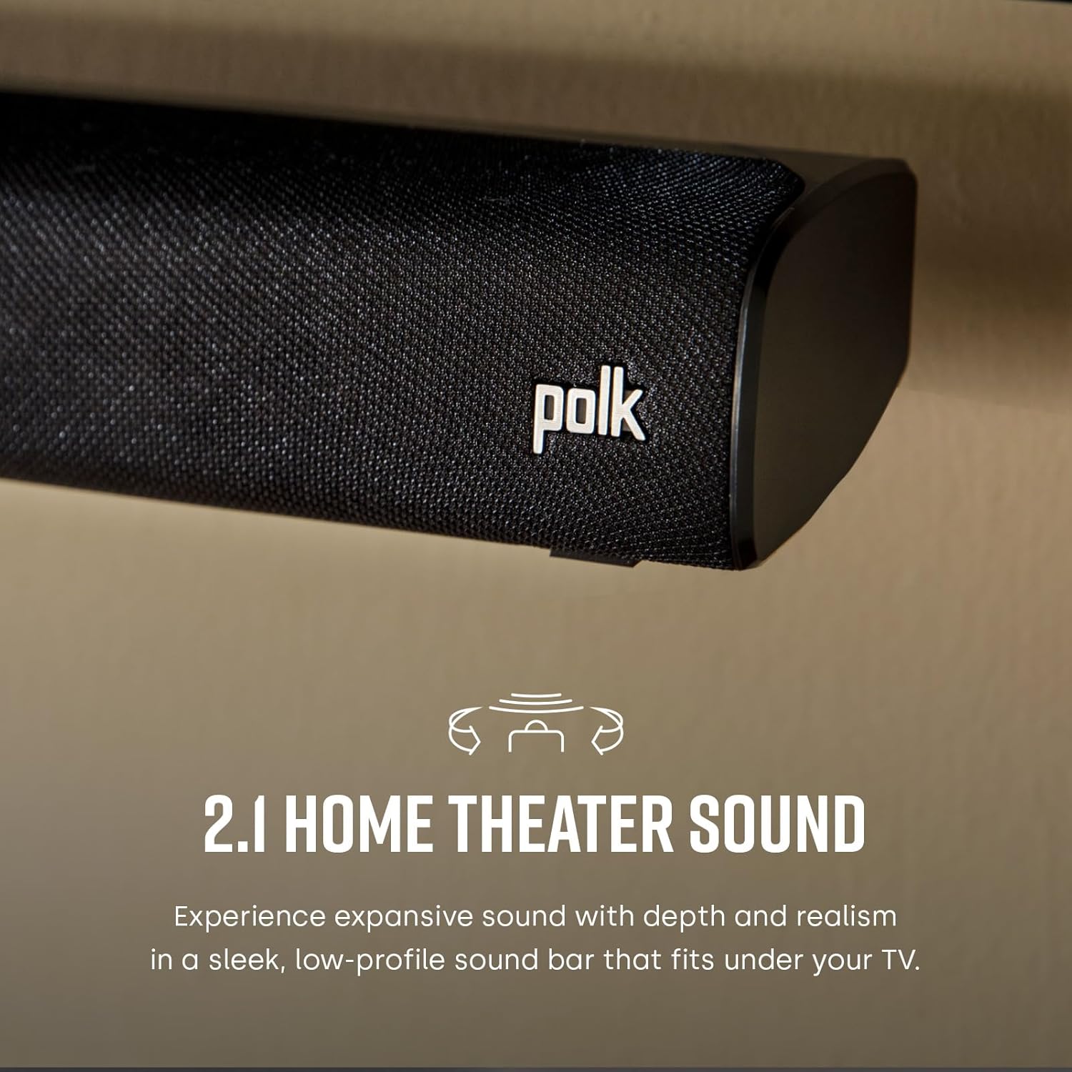 Polk Audio Signa S2 Sound Bar for Smart TV with Subwoofer, Wireless – Exclusive VoiceAdjust Technology, Ultra-Slim Design, Works with 4K & HD TVs, HDMI & Optical, Bluetooth, Wireless Streaming