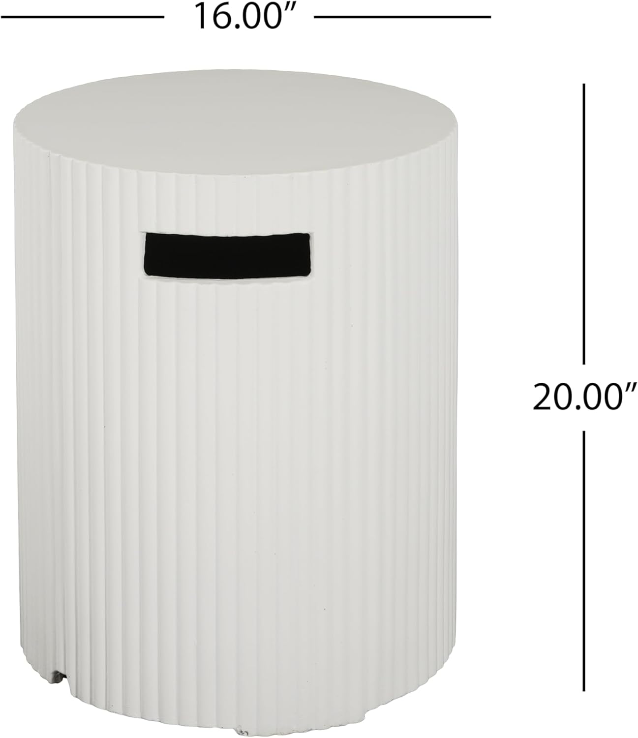 Christopher Knight Home Hearth Lightweight Concrete Tank Table, Outdoor Fire Pit and Tank Holder Set, 40000BTU Round Fire Pit, Concrete Propane Cover and Firepit, No Assembly Needed, White