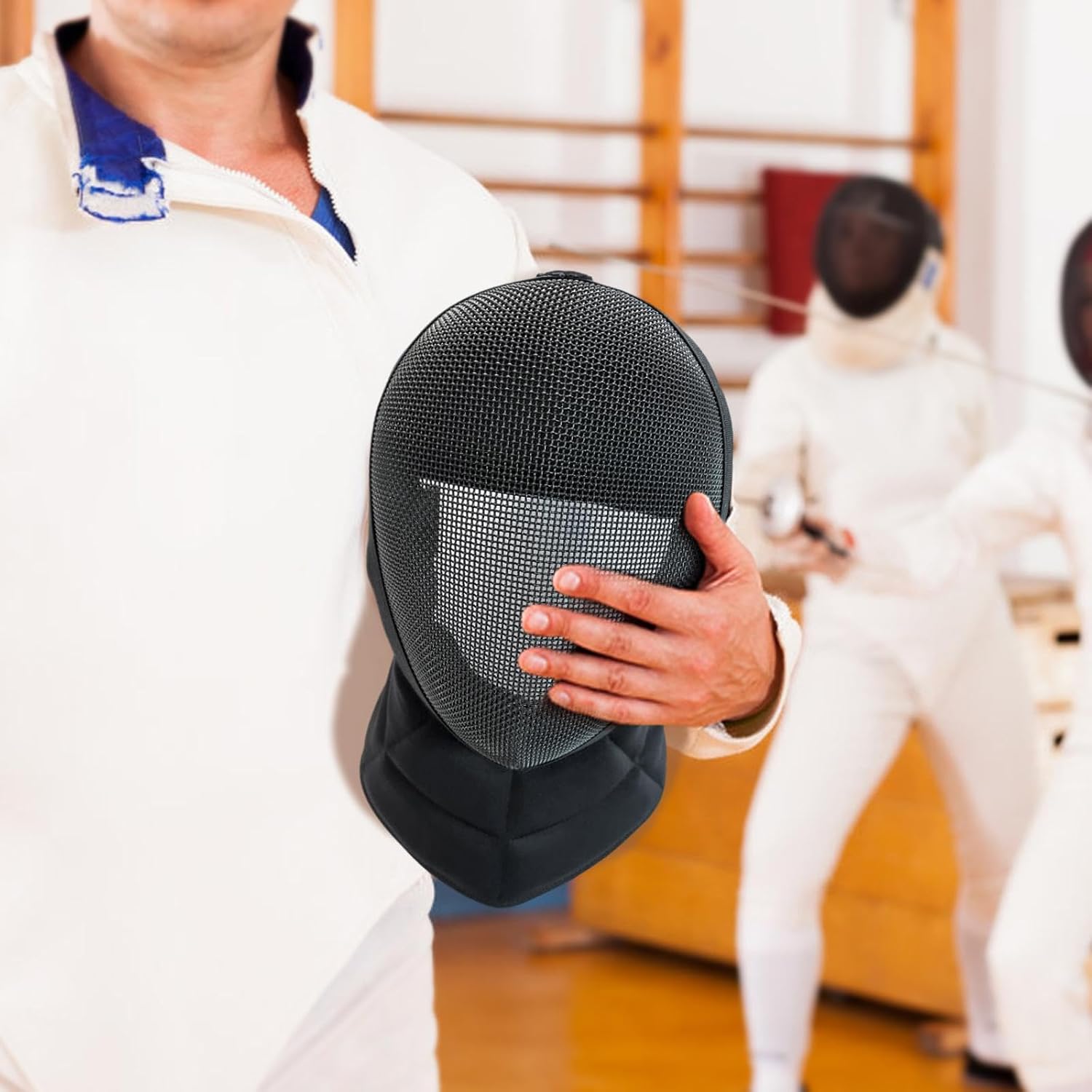 Fencing Gear Kendo, Breathable, Sports Accessories for Sparring, Professional Face Cover Coach Fencing Helmet