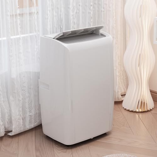 Portable Air Conditioners, 14000 BTU Air Conditioner for 750 Sq. Ft, Dehumidifying & Fan, Quiet Operation and Easy Mobility, Remote Control for Home & Office, White
