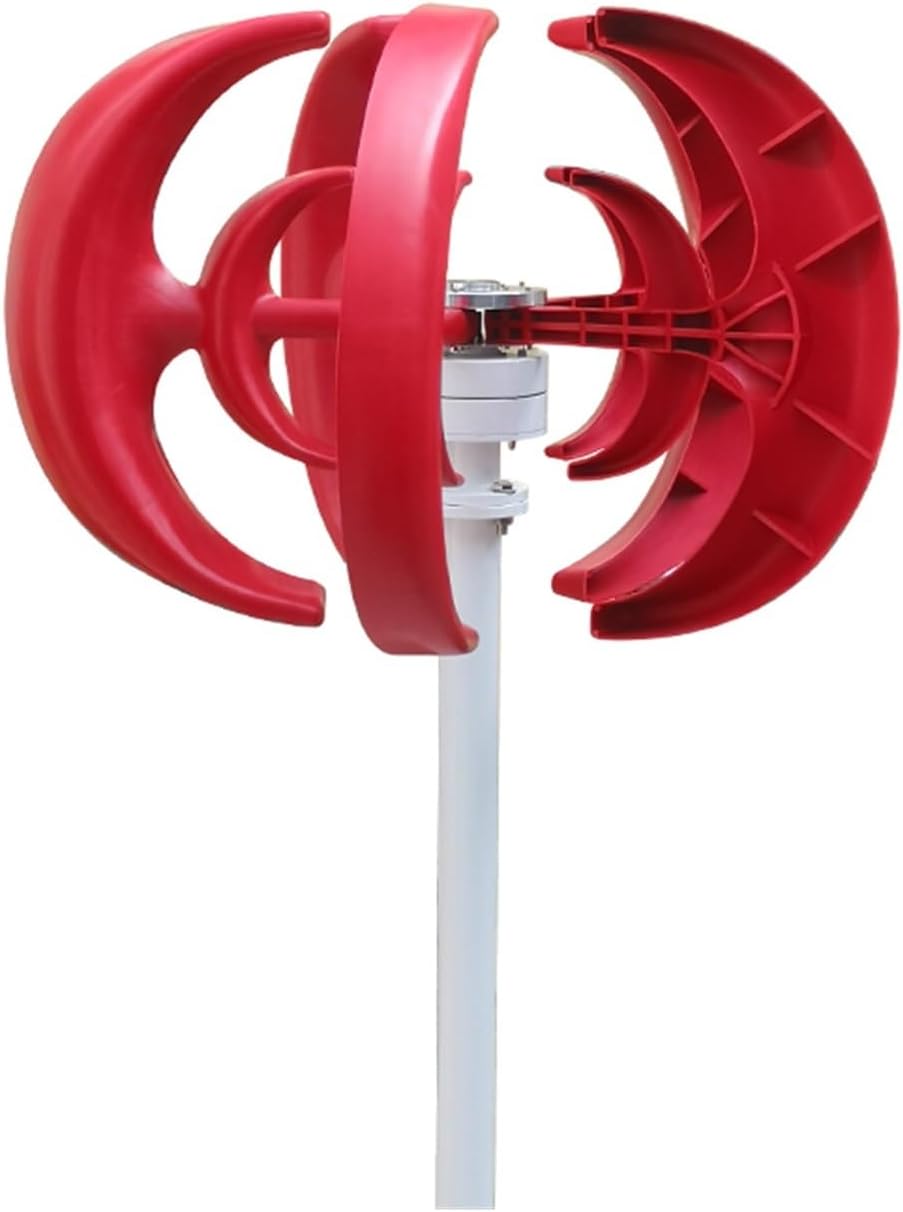 3000W Vertical Wind Turbine 12V 48V Vertical Axis Wind Generator Windmill with MPPT Charging Controller Industrial Energy(Red,Charging CONROL_24V)