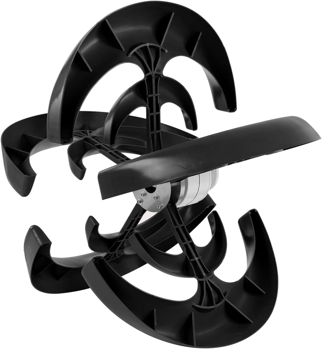 1200W Wind Turbines Kit 5 Blades Power Generator for Boat Charging Black Lantern Type Industrial Energy Equipment Low Starting Speed for Home(48V)