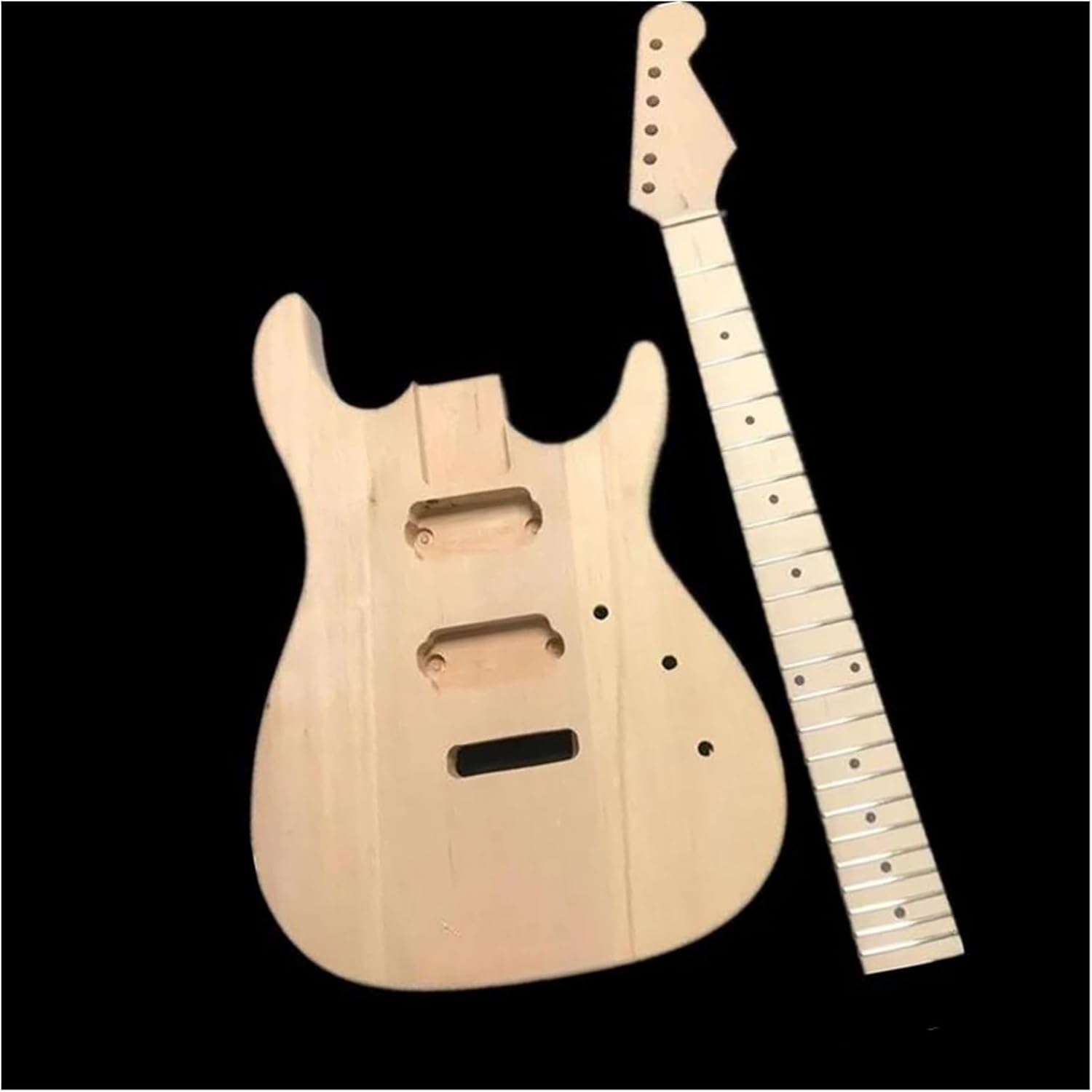 Guitar Body Guitar Replacement Parts Unfinished DIY Electric Guitar Including Guitar Neck and Guitar Body Set