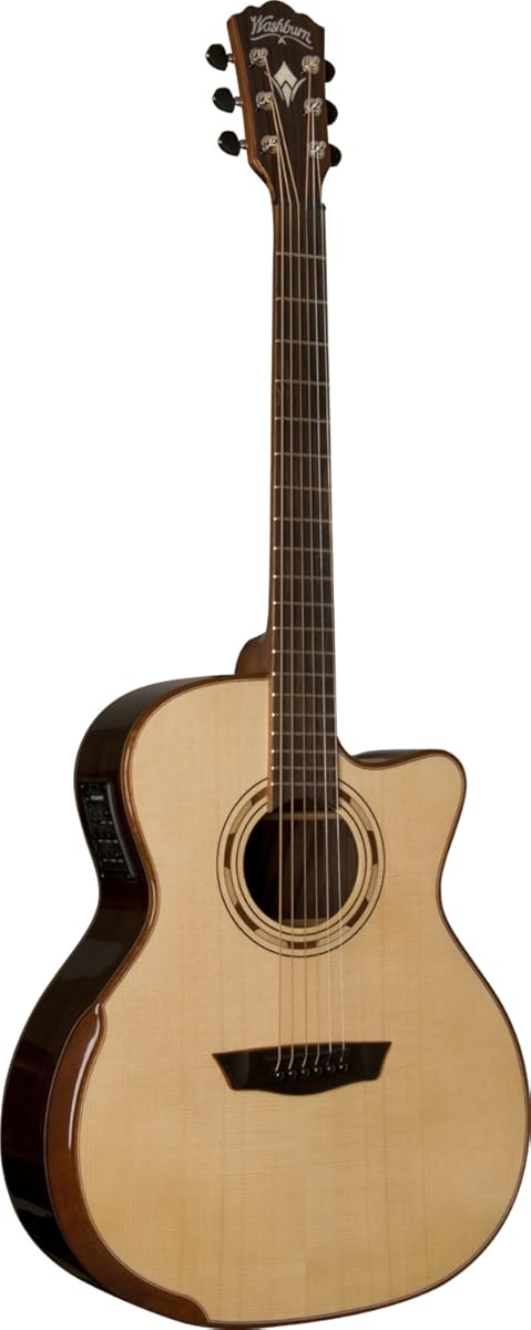 Washburn 6 String Acoustic Guitar, Right Handed, Natural (USM-WCG25SCE)