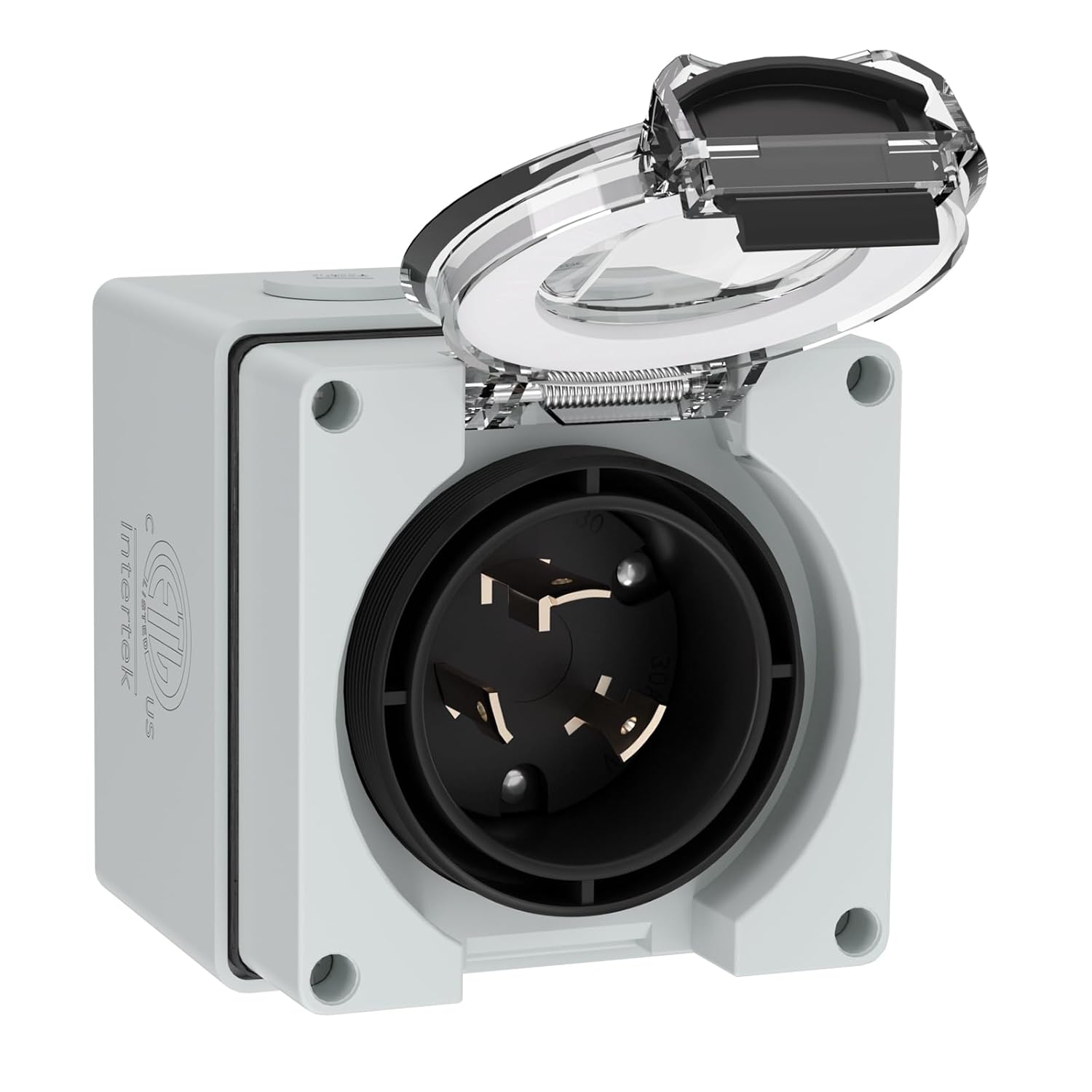 MODBAND 1pcs US/American 30Amp Power Inlet Box, 125/250 Volt Nema L5-30P Plug Outdoor dustproof and Weatherproof for Generators.