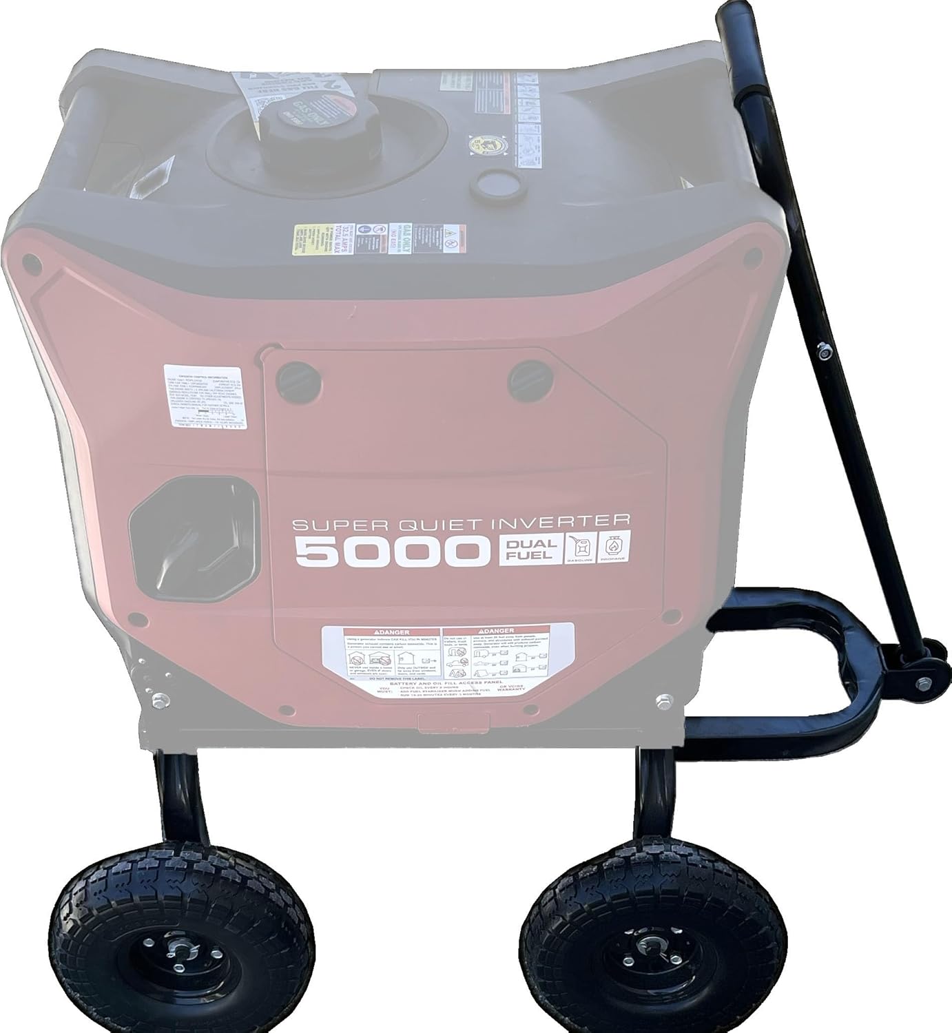 All Terrain Wagon Cart Buggy Wheel Kit with Solid Foam Never Flat Tires Fits Predator 5000 Inverter Generator