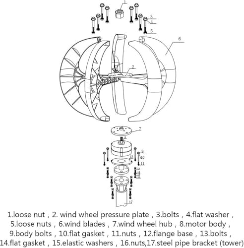 High Efficiency 12V/24V Vertical Axis Wind Turbine Kit for Home, Compact Eco-Friendly Small Wind Generator, Renewable Energy Solution, Quiet Windmill Motor System