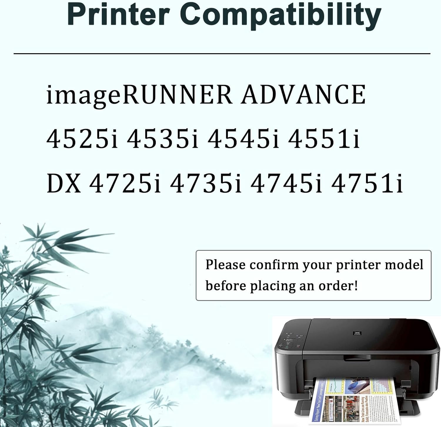 Compatible for Canon ImageRUNNER Advance 4525i 4535i 4545i 4551i DX 4725i 4735i 4745i 4751i Copier,GPR-57 Black Drum Unit 1 Pack