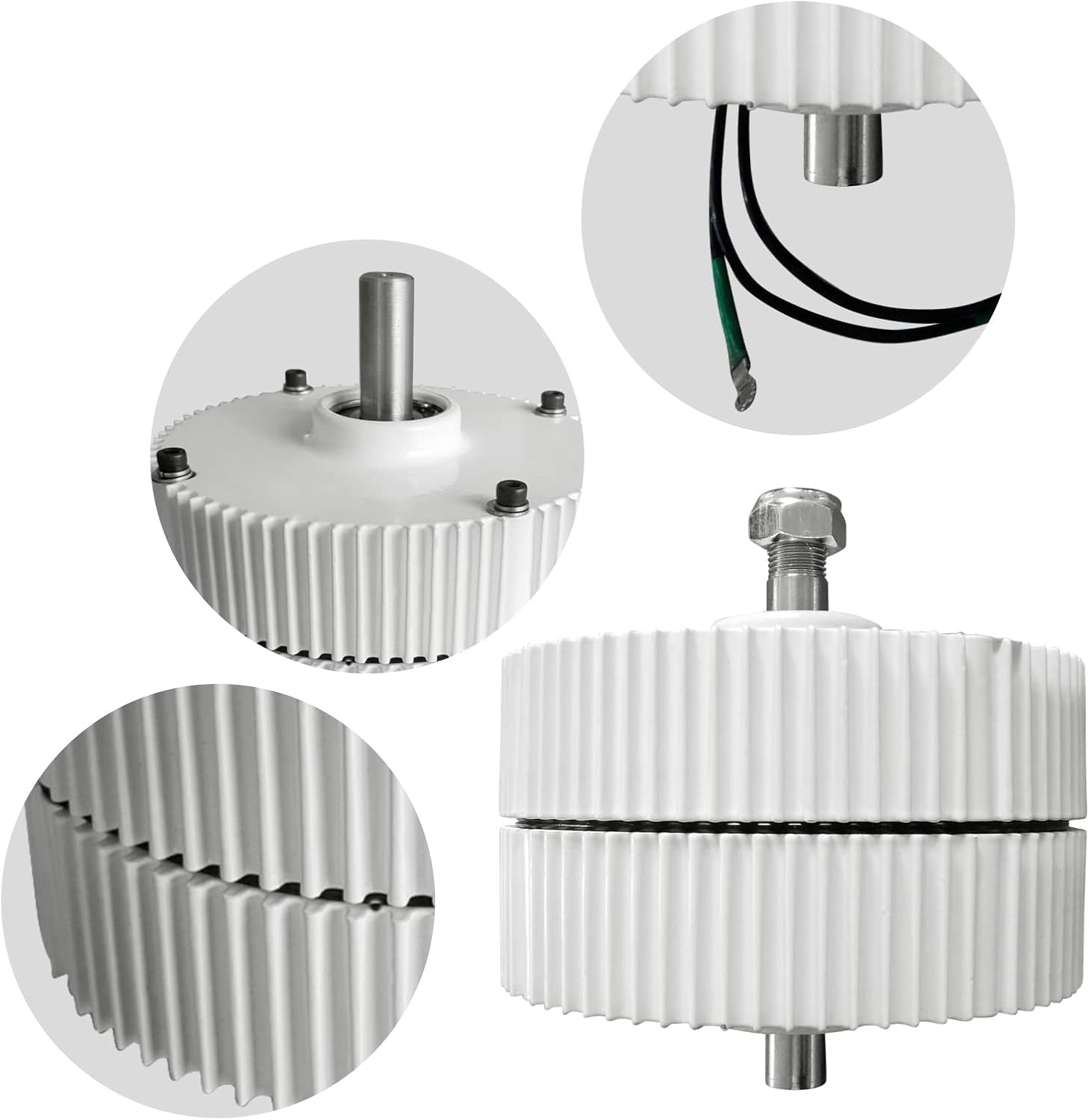 300W 24V Three-Phase AC Permanent Magnet Generator Mini High Efficiency 750RPM Low Speed Wind Generator Motor AC Alternator for Wind Generators DIY