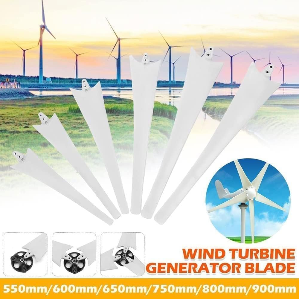 CAJUCA 3PC High Strength Nylon Fiber Wind Turbine Generator Blades Wind Generator Windmill Accessories