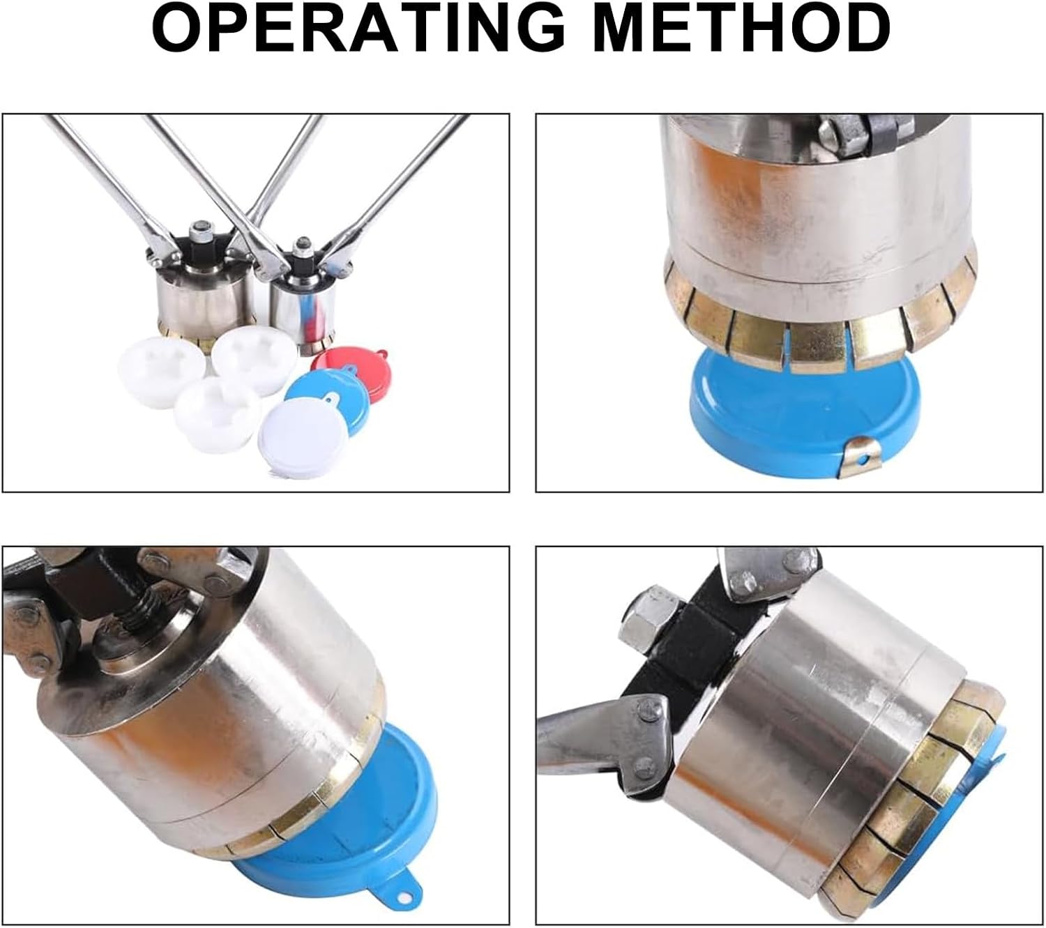 Iron Barrel Cap Seal Crimping Tool - Manual Capping Machine for Oil Drum Sealing, 35mm Crimper Sealer, Durable Cap Cover Tool for Efficient Barrel Closure