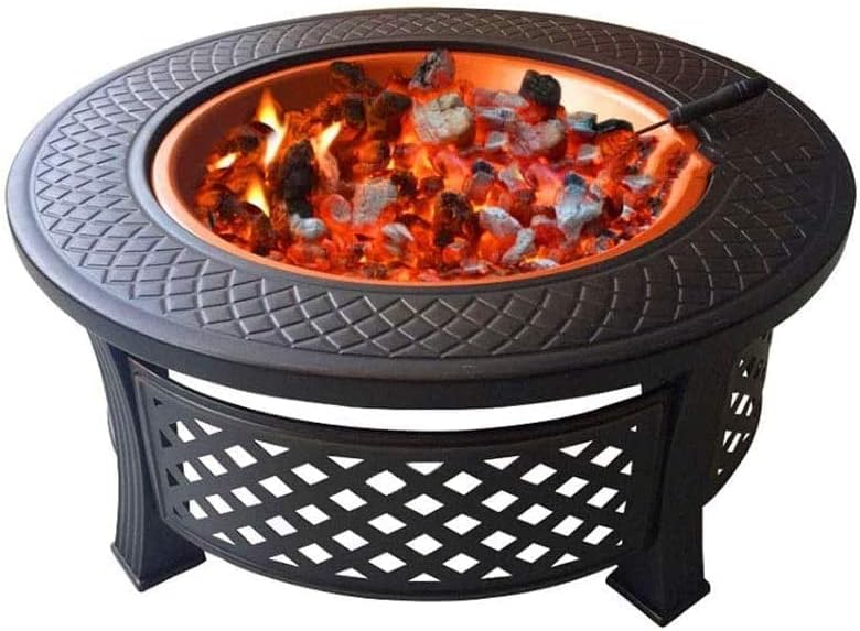 BBQ Grill Outdoor Outdoor Fire Pits Fire Basket Outdoor Barbeque Grill CharCast Iron Barbecue Stand Bowl Camping Picnic Outfire Wood Log Burner Heater Outdoor Stove Garden Dining