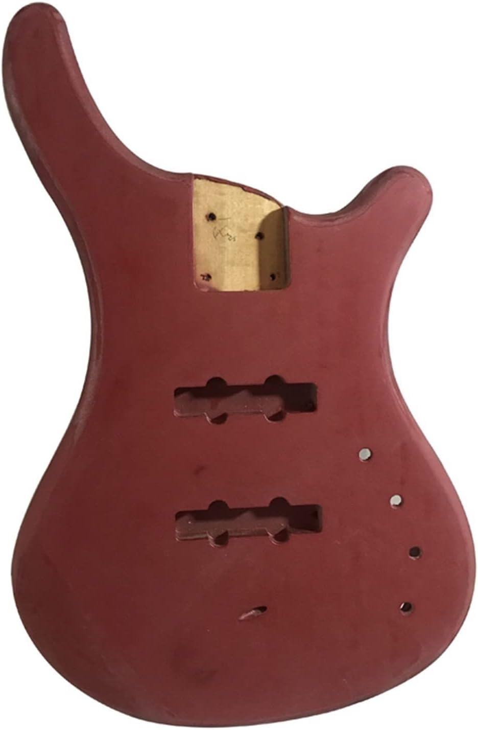 TSTS Electric Bass Guitar Body Unfinished Aged for ST Bass Panel Guitar DIY Accessory (Color : Burgundy)