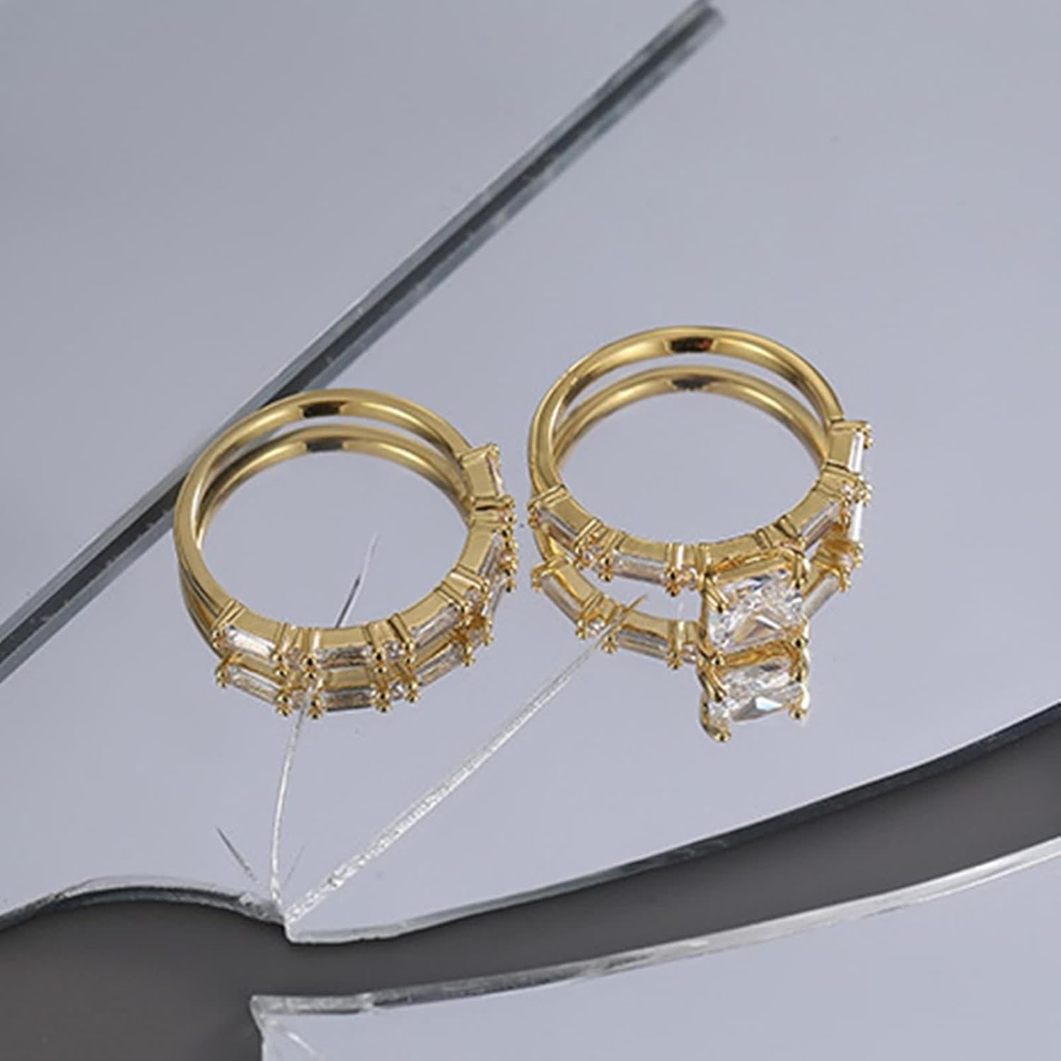 Wedding Band for Women Moissanite, Simple Rings Classic Jewelry 9K/14K/18K Yellow Gold for Valentine's Day