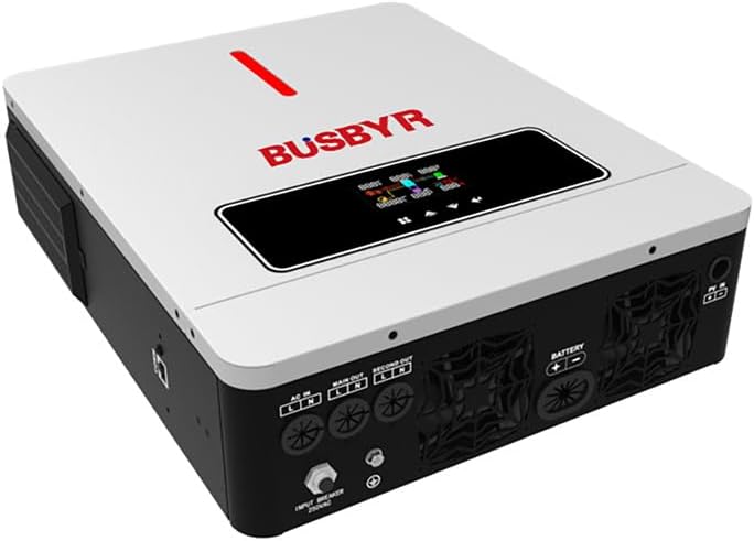 3600W Hybrid Solar Inverter with WiFi, 24V DC to 110V AC Pure Sine Wave, 120A MPPT Controller, Solar & Generator Input, for Home Backup RV Off-Grid