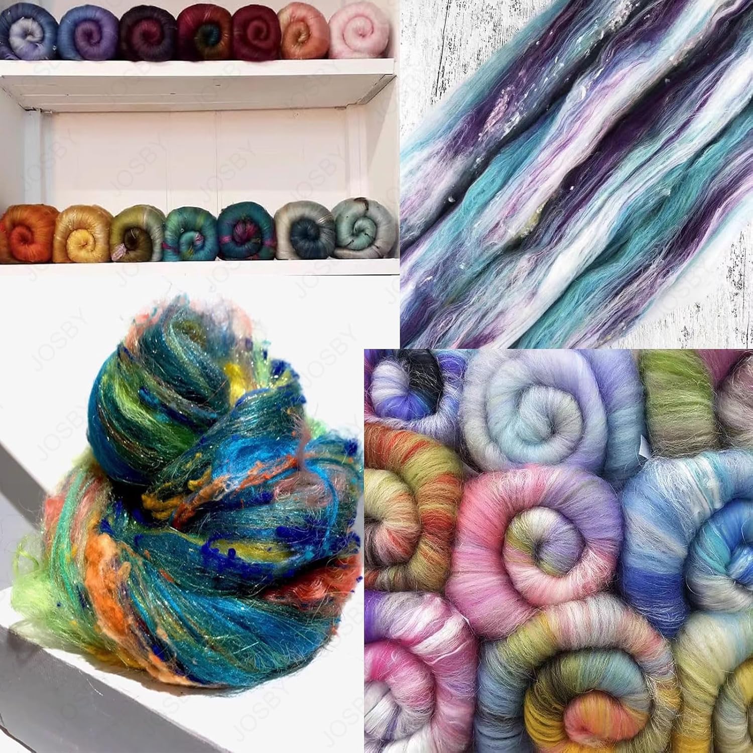 Drum Carder, Wool Fiber Carding Machine, Adjustable Roller Gap, Wool Felt-Making Tool, for Artistic Creation, DIY Craft