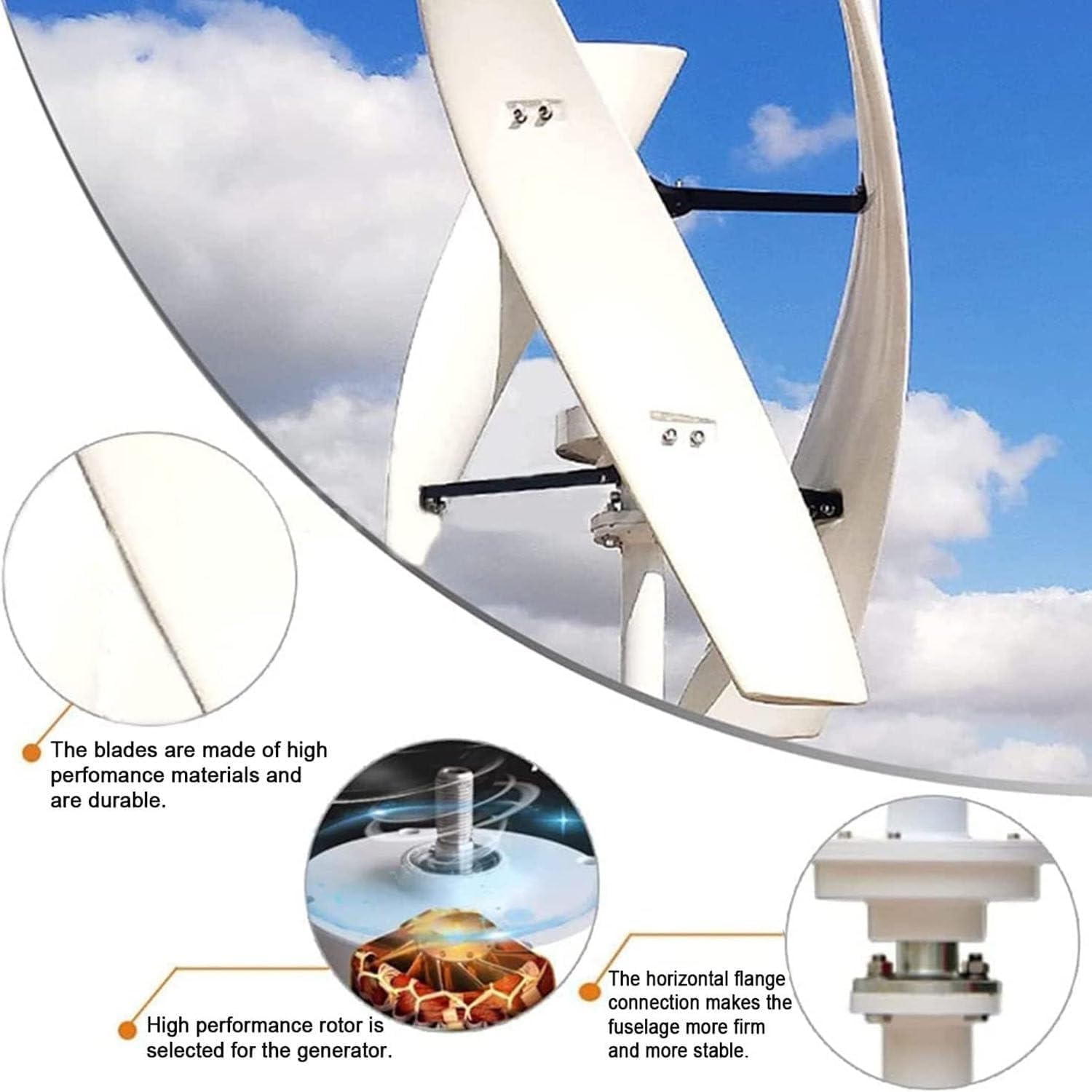 20000W Vertical Wind Turbine Generator Kit, 12V/24V/48V/220V Small Three-Phase AC with MPPT Controller, Ideal for Industrial Energy Solutions & Renewable Power Generation