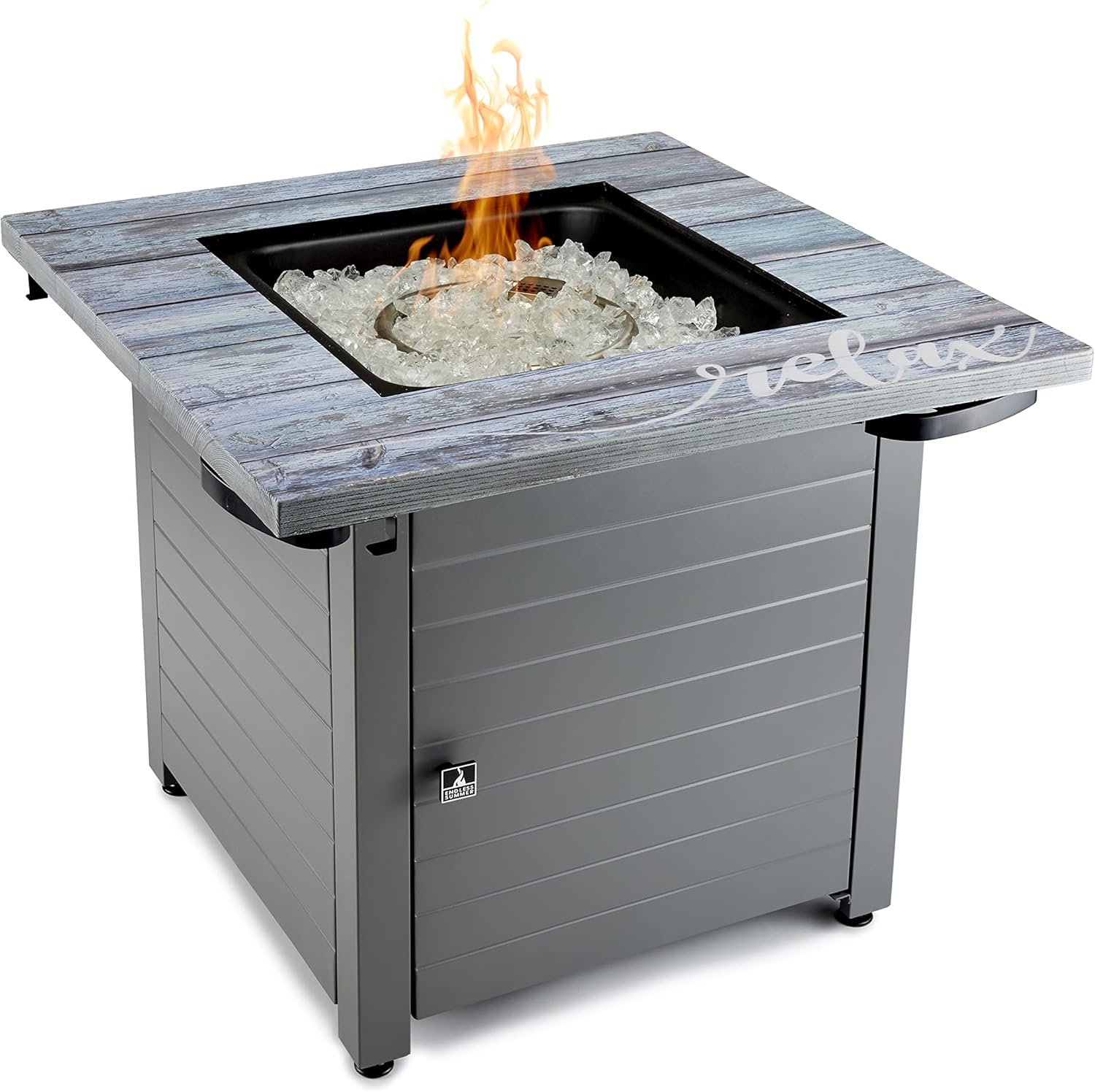 Relax Gray 30” Square Gas Fire Table