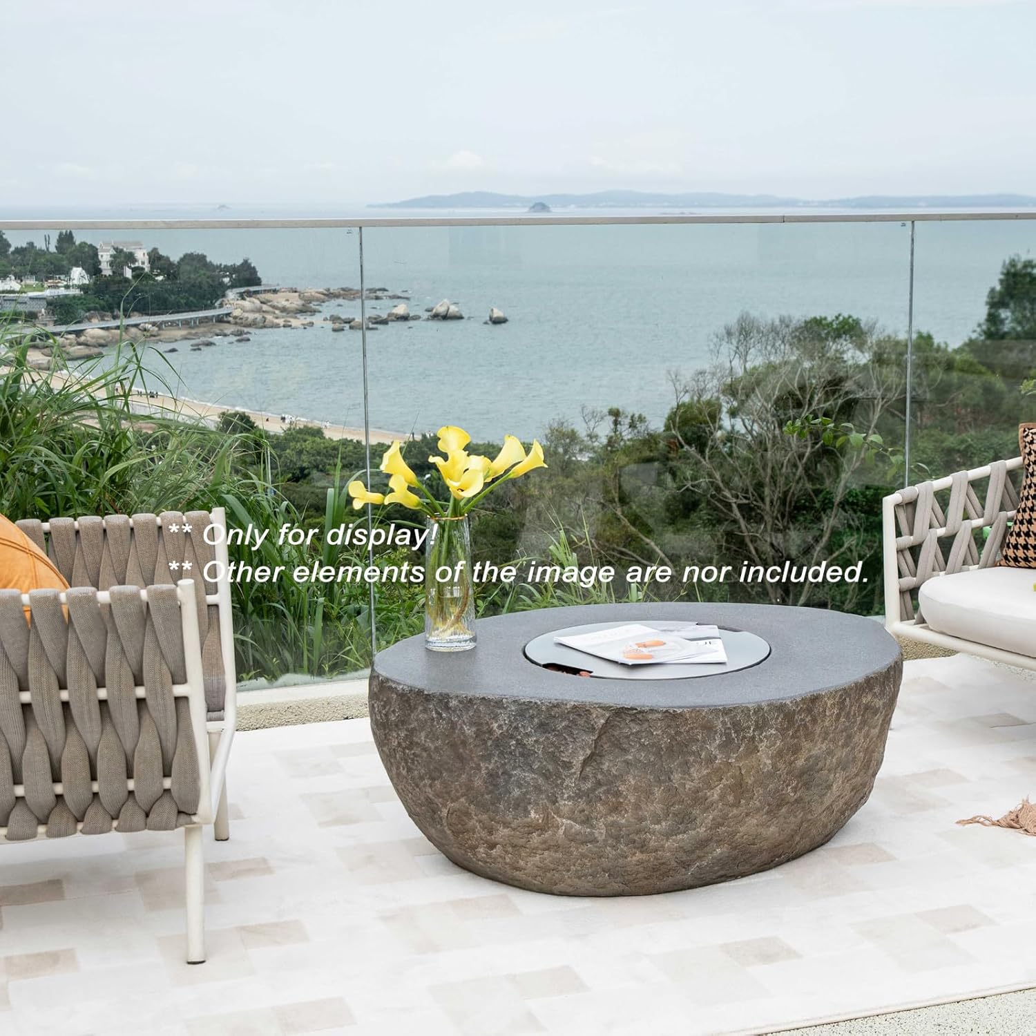 Fire Pit Lid Round Stainless Steel Lid 20.7