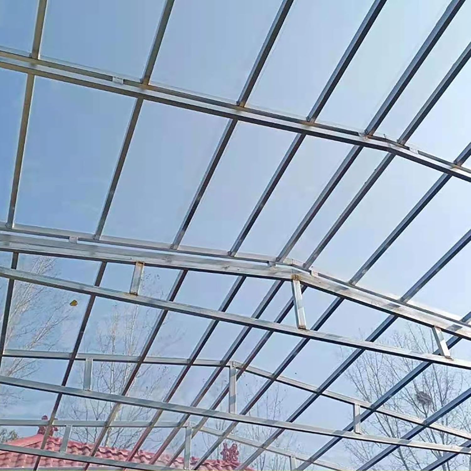 Sunshine Board, Polycarbonate Roofing Sheet, Rainproof Insulation Waterproof UV Protection for Greenhouse Canopy, Outdoor, Garden, Patio Covers (Size : 4x23ft)