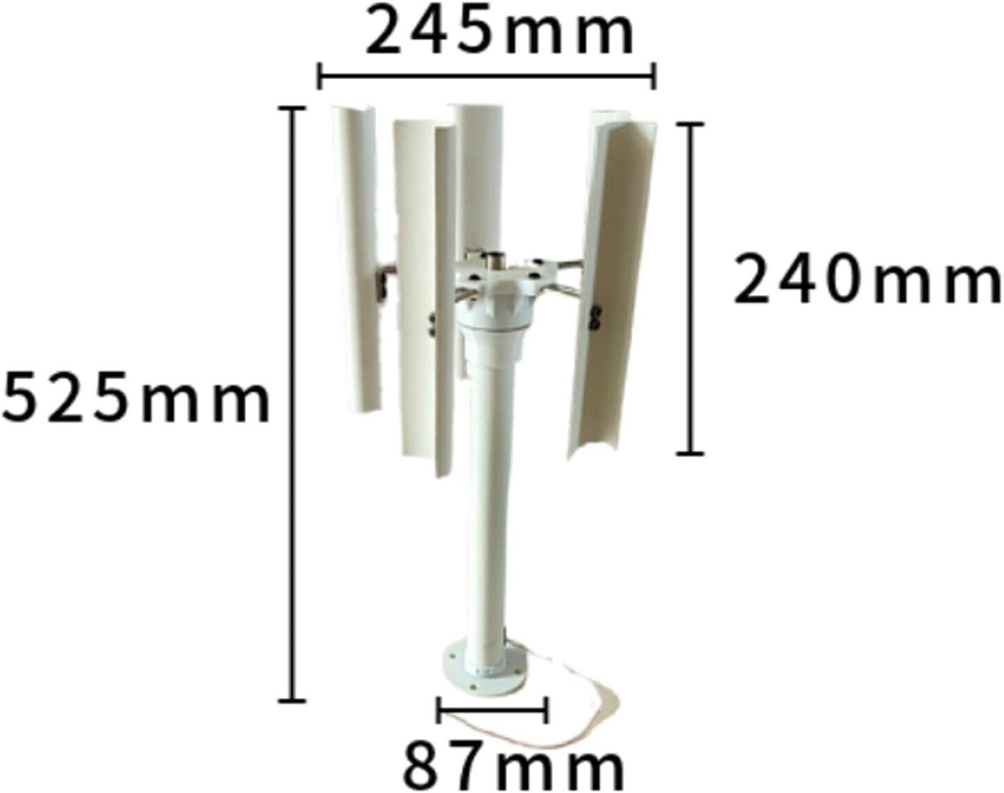 5-Blade Wind Turbine Model Three-Phase Permanent Magnet Brushless Generator 35W Portable Outdoor Vertical Generator Low Speed Windmill Outdoor Windmill