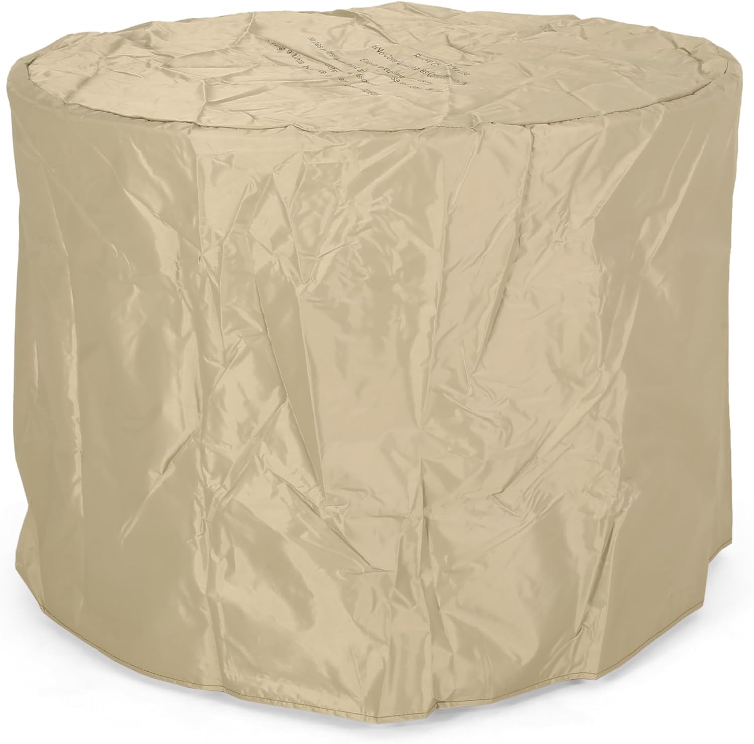 Roomfitters Outdoor Round Fire Pit Table with Stone-Look Magnesium Oxide Base, 32