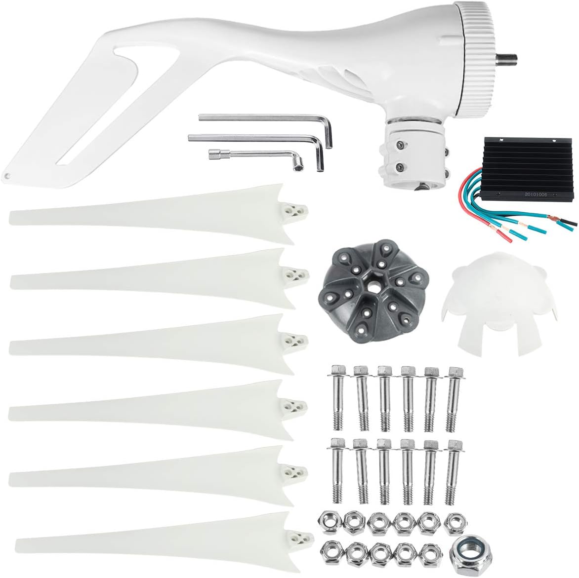 9000W 6 Blade Wind Turbine Generator S2 Hoop Type with Controller Windmill Energy Turbines for Home Street Lamp Boat