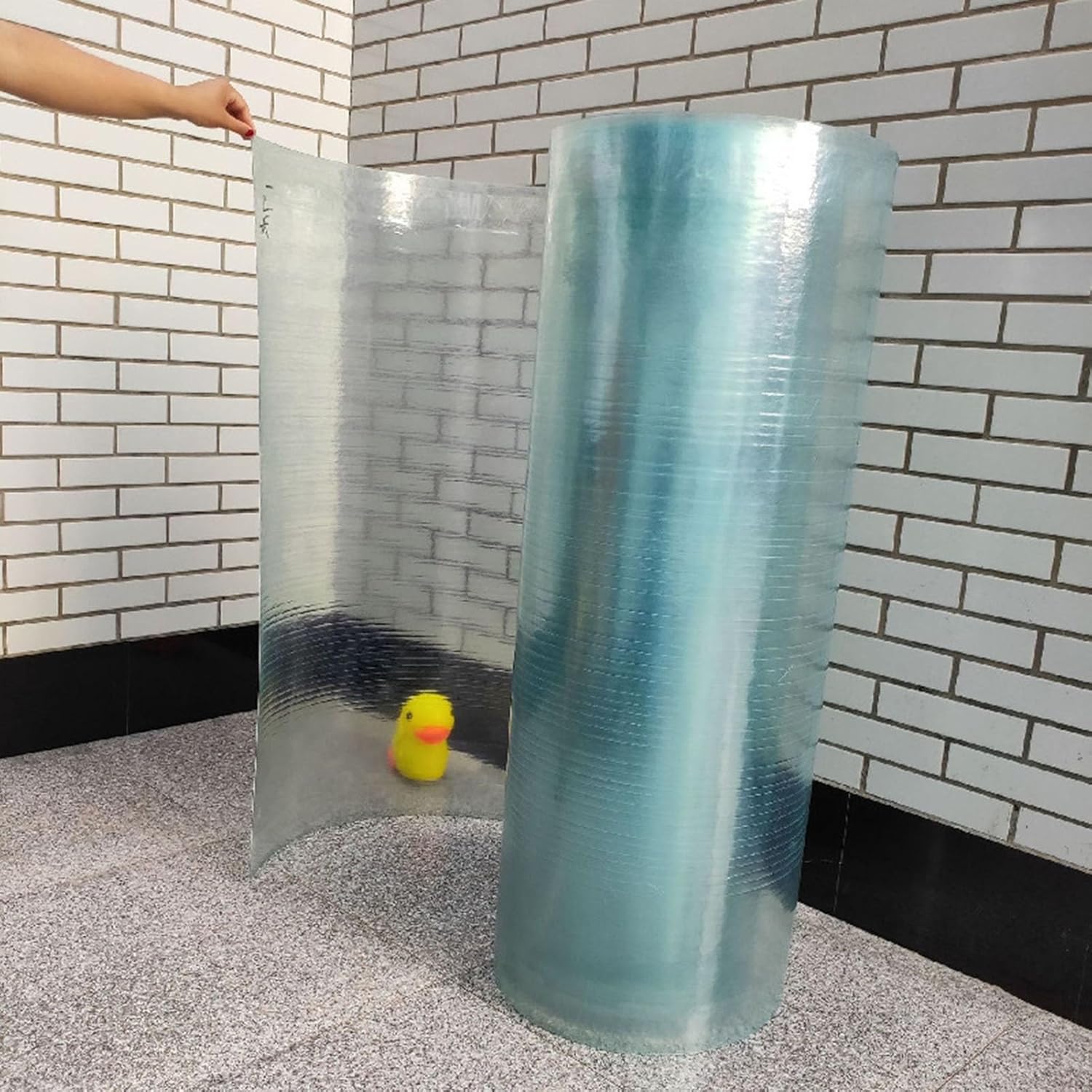 Polycarbonate Roofing Sheet, 0.8mm Clear Roof Panels Easy to Bend & Cut,Glassfiber Sunshine Board Rainproof Insulation for Greenhouse Canopy,Waterproof UV Protection,Outdoor Garden Patio Covers ( Size