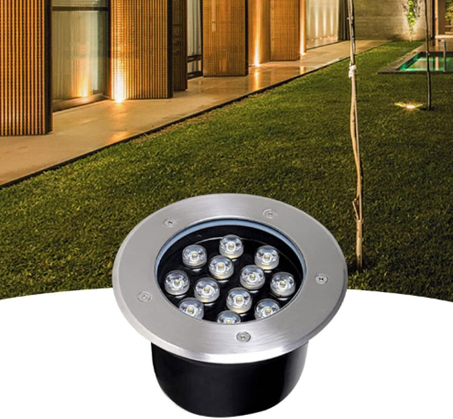 LED In Ground Lights Garden Underground Light AC85-265V IP66 Waterproof Buried Lights for Driveway, Deck, Step, Patio, Yard, Lawn Landscape Light(Purple,50W)