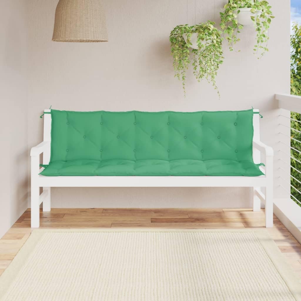 Garden Bench Cushions 2pcs Green 70.9