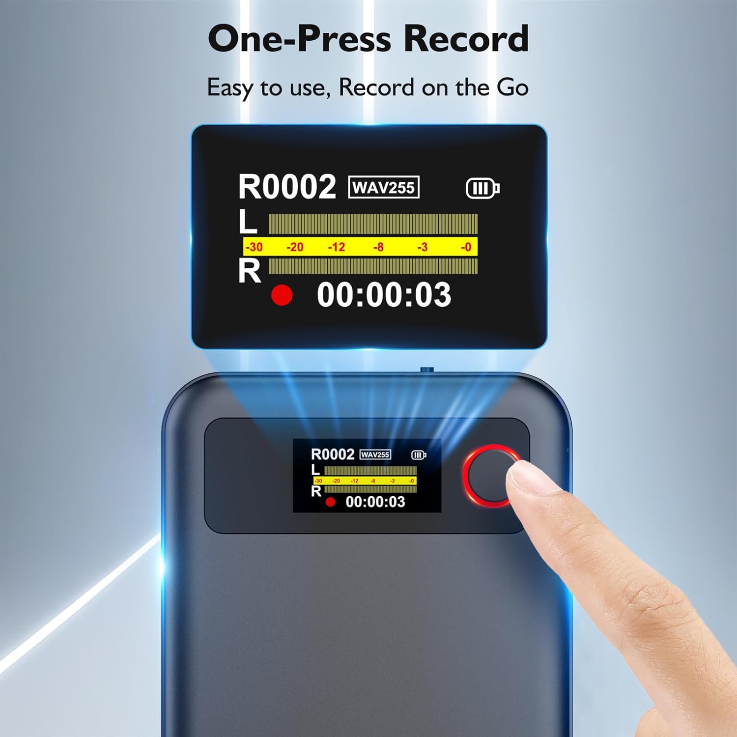 AI Voice Recorder with Transcribe Summarize: Note Voice Recorder with APP Control, 30H Continuous Recording, 64GB Memory Support 100+ Languages, AI Recorder for Calls, Lectures, Meetings