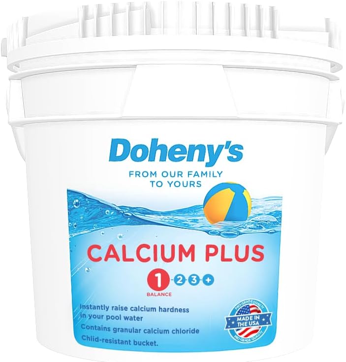Doheny's Calcium Plus | Raise Your Calcium Hardness Level | Pro-Grade Granular/Flake Calcium Chloride | Low Calcium Hardness Levels Lead to Corrosion & Staining On Pool Surfaces and Fixtures | 25 LB