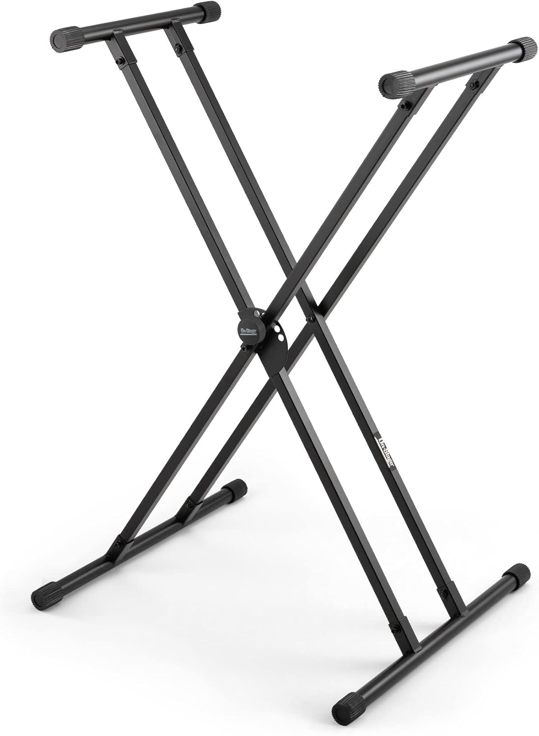 On-Stage KS8191XX Double-X Bullet Nose Keyboard Stand with Lok-Tight Construction (for Keyboards, Synths, Organs, and Electric Pianos, 200 lb Capacity, Folding, Portable, Adjustable, Metal, Black)